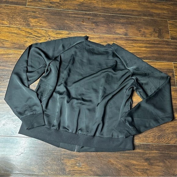 Torrid Black Faux Velour Bomber Jacket - Picture 2 of 4